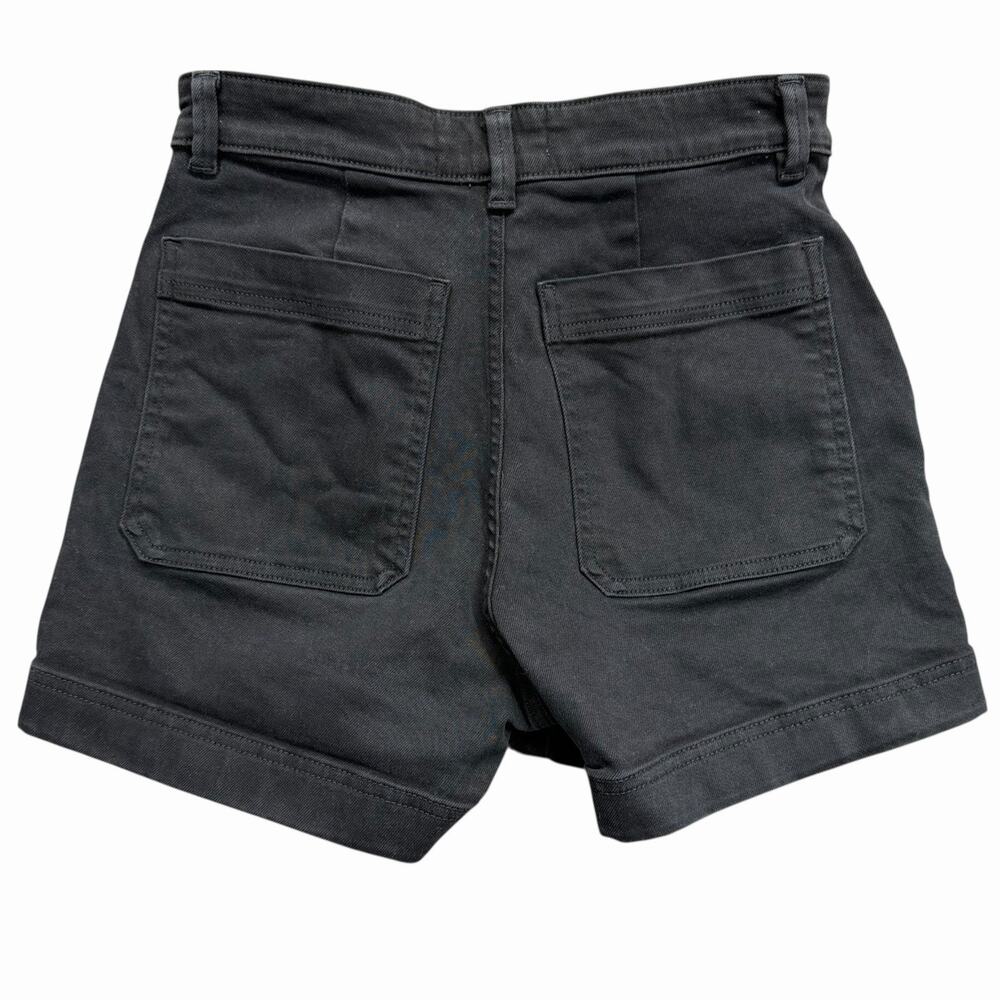 Everlane Women’s Black Chino Shorts High Rise Cotton Twill Sz 2 - Picture 6 of 7